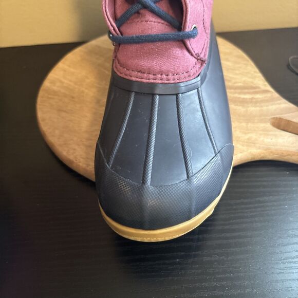 Sperry Port Boot Girls Purple Duck Rain Boot Rubber Flat Socks Size 5M Preowned - Picture 16 of 16